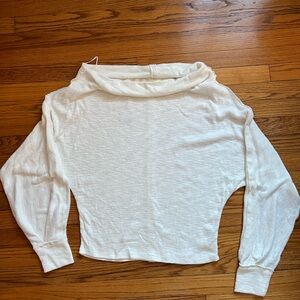 NWT Free People white long sleeve top